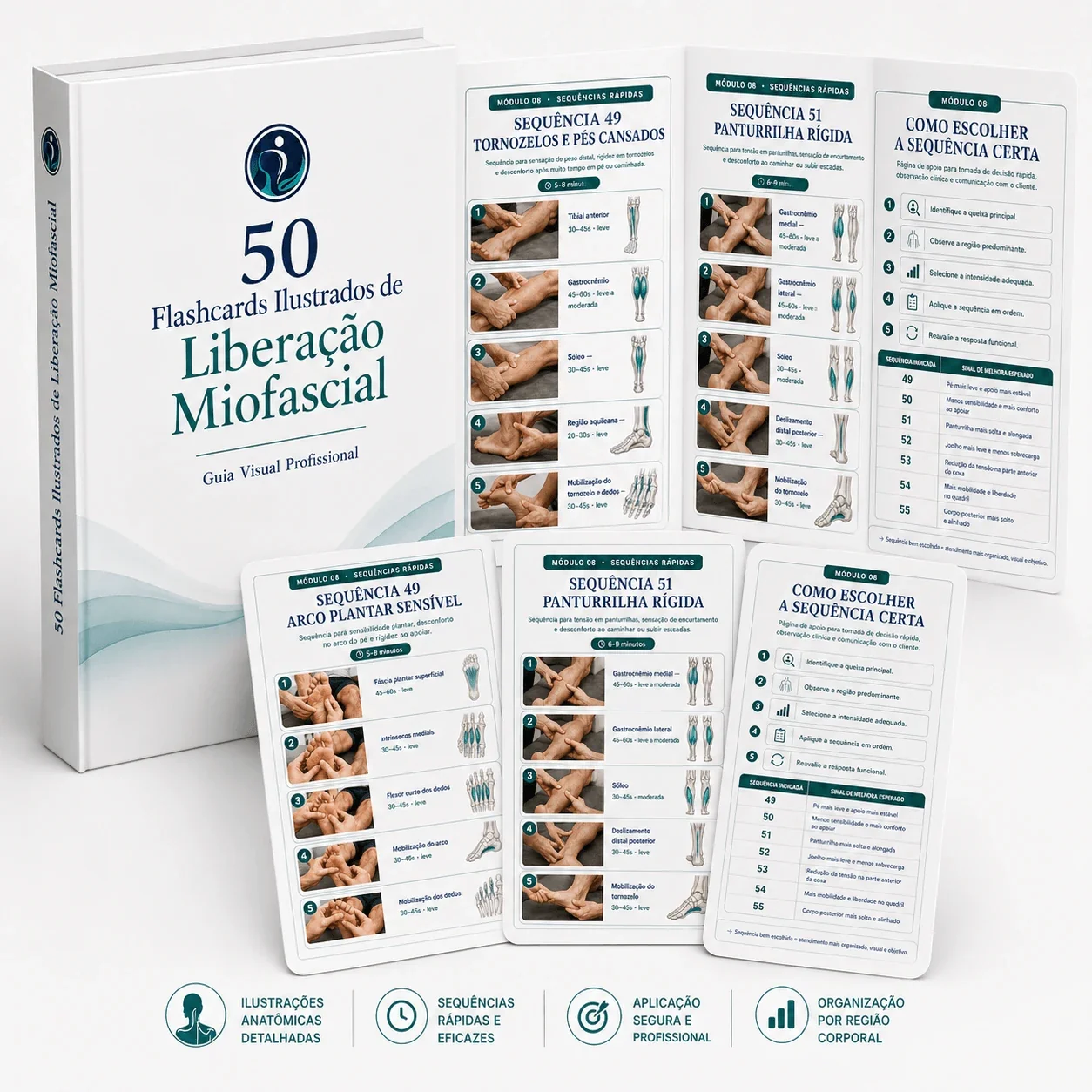 +50 Flashcards Ilustrados de Liberação Miofascial